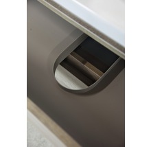 Détail d''un meuble de salle de bain avec tiroir