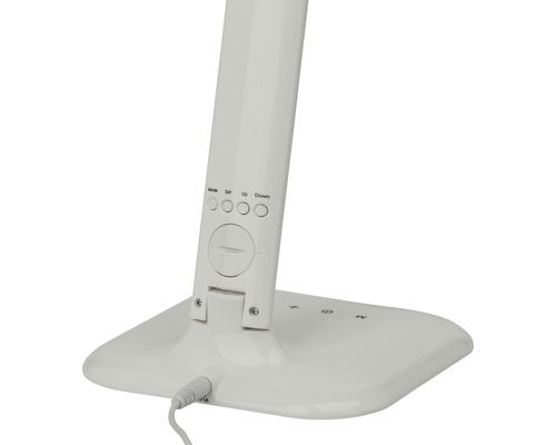 Lampe de table LED blanche avec éléments de commande