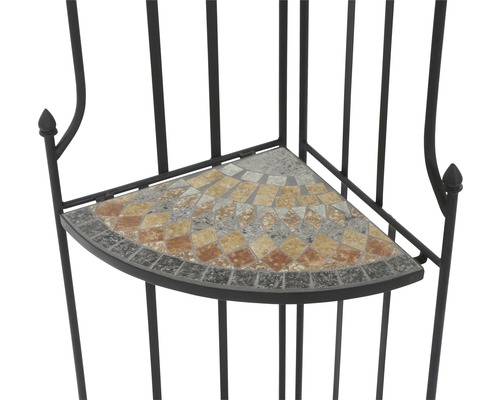 Eckregal mit Mosaikfliesenablage