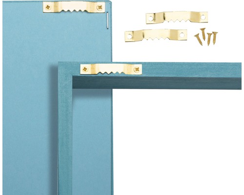 Befestigungsmaterial zur Anbringung eines Bilderrahmens