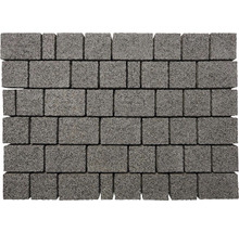 Pavé multiformat Capriccio gris granite foncé épaisseur 8 cm (disponible uniquement par couches)-thumb-1