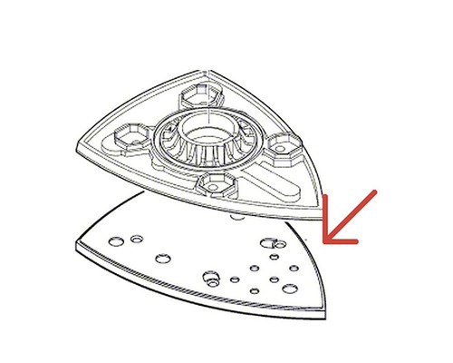 Dreieckige Schleifplatte für Elektrowerkzeuge