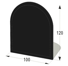 Schreibtisch-Kabeldurchlass mit den Maßen 100 x 120 Millimeter