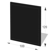 Quadratische Platte mit den Maßen 100 mal 120
