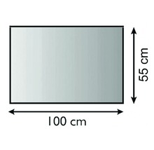 Rechteckiger Spiegel mit den Maßen 100 mal 55 Zentimeter