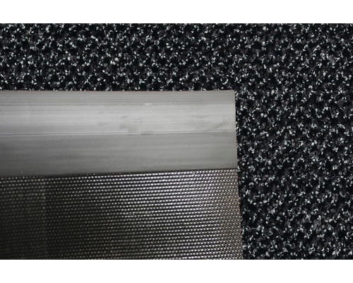 Vue détaillée d''un paillasson avec profilé en aluminium