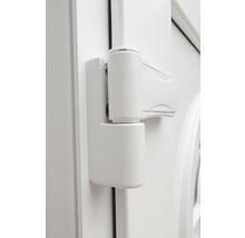 Porte d'entrée plastique modèle Iowa blanc 1000x2000 mm tirant droit-thumb-7