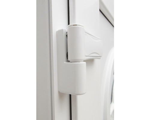 Paumelle de porte en métal sur une porte
