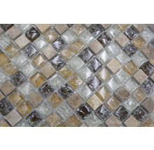 Carreau de mosaïque carré en verre et en pierre