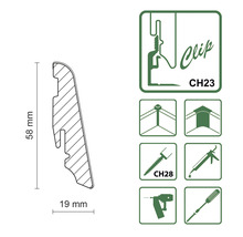 SKANDOR Sockelleiste Kirschbaum 37604 FU60L 19 x 58 x 2400 mm-thumb-2