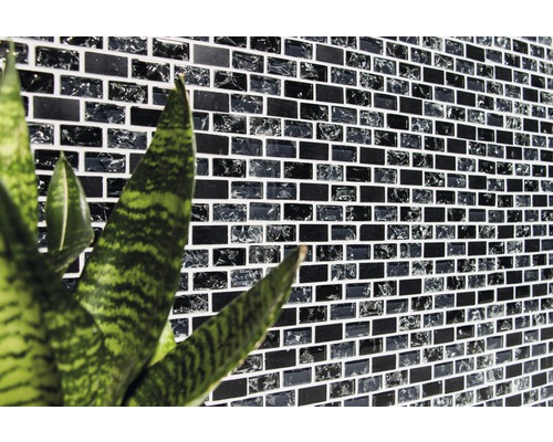 Carreaux muraux en mosaïque de verre avec des éléments rectangulaires