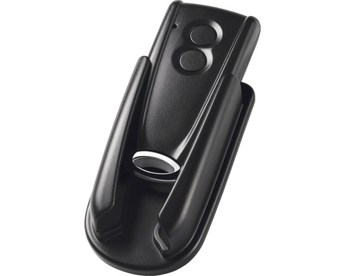 Schwarze Fernbedienung mit Halterung