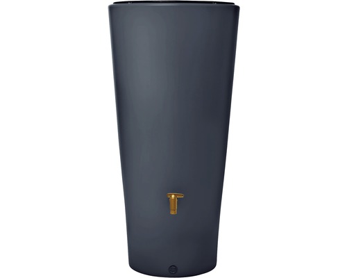 Regentonne mit Wasserhahn für die Gartenbewässerung