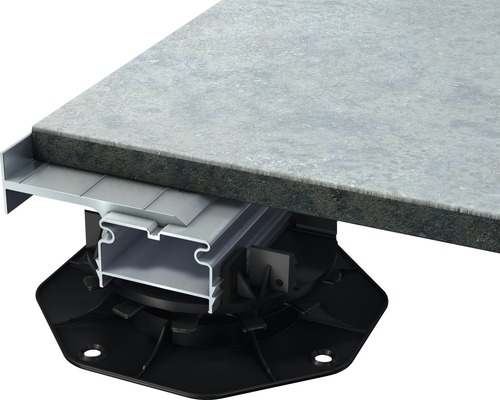 Terrassenplatte auf Unterkonstruktion mit Stelzlager