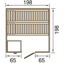 Massivholzsauna Weka Bergen HT Gr.3 inkl. 7,5 kW Ofen u.digitaler Steuerung mit Holztüre und Isolierglas wärmegedämmt