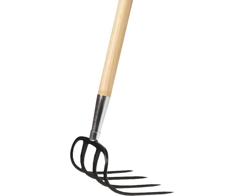 Sarcloir à griffes avec manche en bois