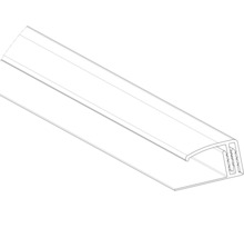 Abschlussleiste Kunststoff weiß klippbar für Paneelestärken 8-10 mm 10x22x2600 mm-thumb-2