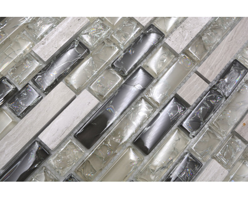 Mosaïque en verre et pierre