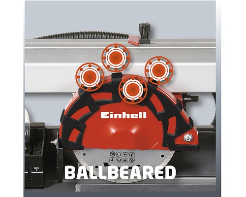 Logo Einhell sur une carreleuse avec roulement à billes