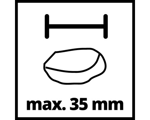 Maximale Werkstückdicke 35 Millimeter