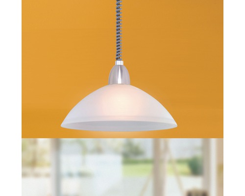 Hängelampe mit Glasschirm