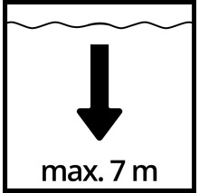 Profondeur d''immersion maximale 7 mètres