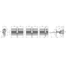 Set de cylindres profilés Abus, 2 x 30/30 mm, 1 x cadenas, à fermeture identique-thumb-3