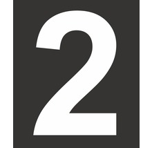 Autocollant / Panneau adhésif « 2 », blanc, appliqué-thumb-1
