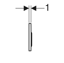 Betätigungsplatte GEBERIT Omega 20 Platte weiß glänzend / Taster weiß glänzend / Dekorringe chrom 115.085.KJ.1-thumb-2