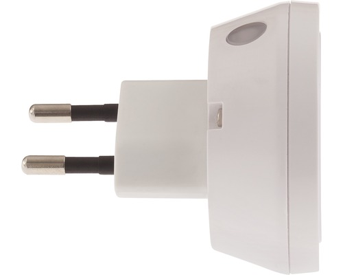 Prise blanche avec capteur de lumière