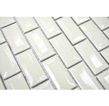 Mosaïque en céramique BRICK BOND DIAMOND IVOIRE 30x30 cm