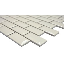 Mosaïque en céramique BRICK BOND DIAMOND IVOIRE 30x30 cm