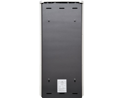 Rückansicht eines Heizgeräts mit Montagepunkten