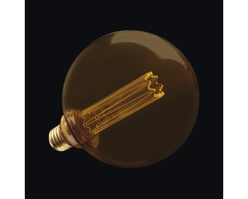 Dekorative LED-Lampe in Kugelform mit Glühfaden