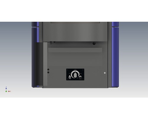 Kaminofen mit Bedienfeld für Holz- und Kohlebetrieb