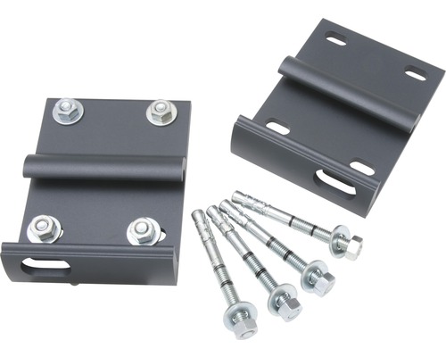 Matériel de fixation avec deux supports et quatre boulons d''ancrage