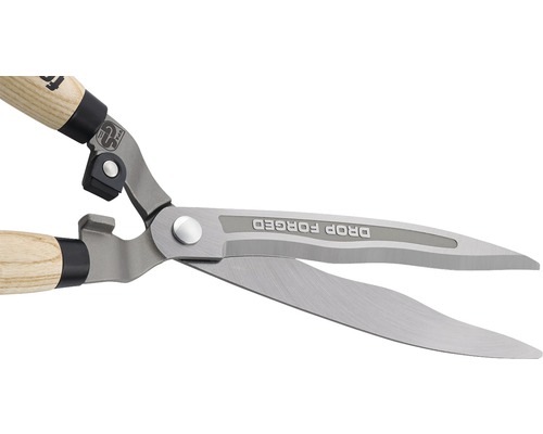 Cisailles à haie avec manche en bois et label de qualité Sécurité contrôlée