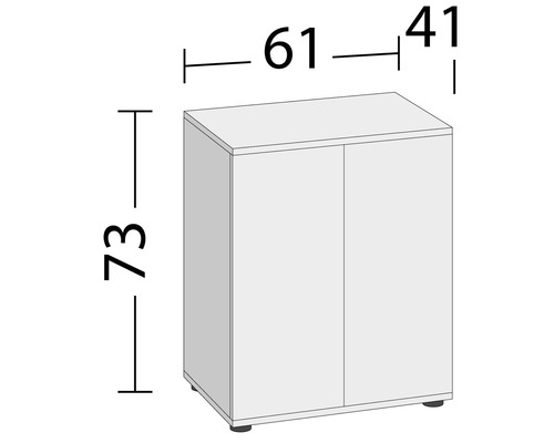 Armoire avec des dimensions de 73 x 61 x 41 cm