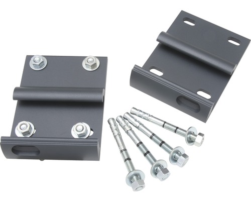 Deux supports d''outils métalliques avec matériel de fixation