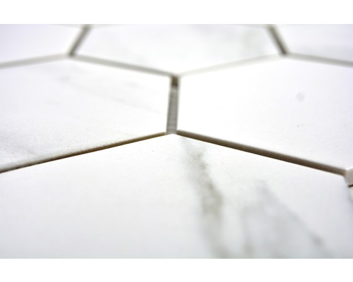 Gros plan de carreaux hexagonaux