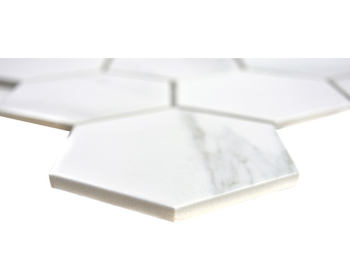 Carreau hexagonal avec structure en marbre