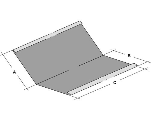 Dessin technique d''une faîtière avec indications de dimensions