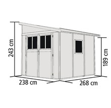 Gartenhaus Karibu Selbitz 3 255 x 301 cm natur