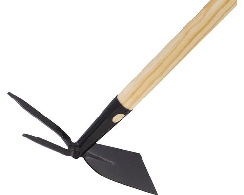Kombinationshacke mit Holzstiel für Gartenarbeiten