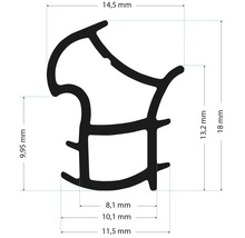 Universaldichtung weiß 5 m AC 0500 für Stahlzargen-thumb-2