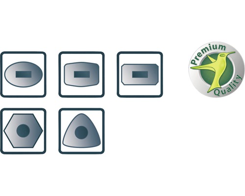 Aperçu des formes et label de qualité Premium