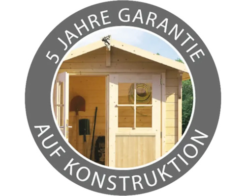 Fünf Jahre Garantie auf die Konstruktion eines Gartenhauses