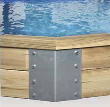 Ensemble de piscine hors sol en bois Weka 593 octogonale 310x310x116 cm avec épurateur à cartouche & échelle-thumb-5