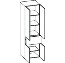 Hochschrank pelipal Piolo Breite 53 cm weiß zerlegt