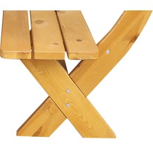 Set de meubles de jardin Bavaria 6 places comprenant : table, 2x bancs en bois brun
